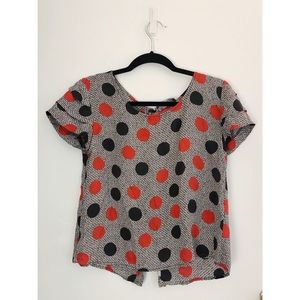 Polka Dot Silk Blouse